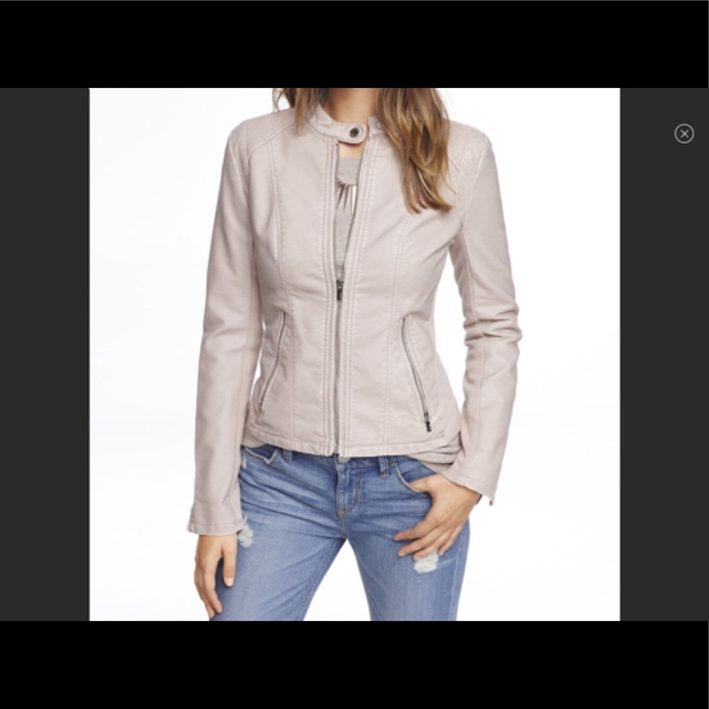EXPRESS Minus the Leather Beige Moto Jacket NWOT
